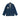 Hui Milano dark blue denim Chinese-style double-breasted jacket with side pockets, sequins and embroidered pipe bead details, blending elegance and contemporary style, front view on white background.