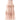 Muted pink wave dress with soft cascading layers, fluid silhouette inspired by water movement, feminine and serene design.