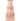 Muted pink wave dress with soft cascading layers, fluid silhouette inspired by water movement, feminine and serene design.