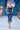 GONNA LUNGA IN DENIM CON RICAMO COLORE AZZURRO