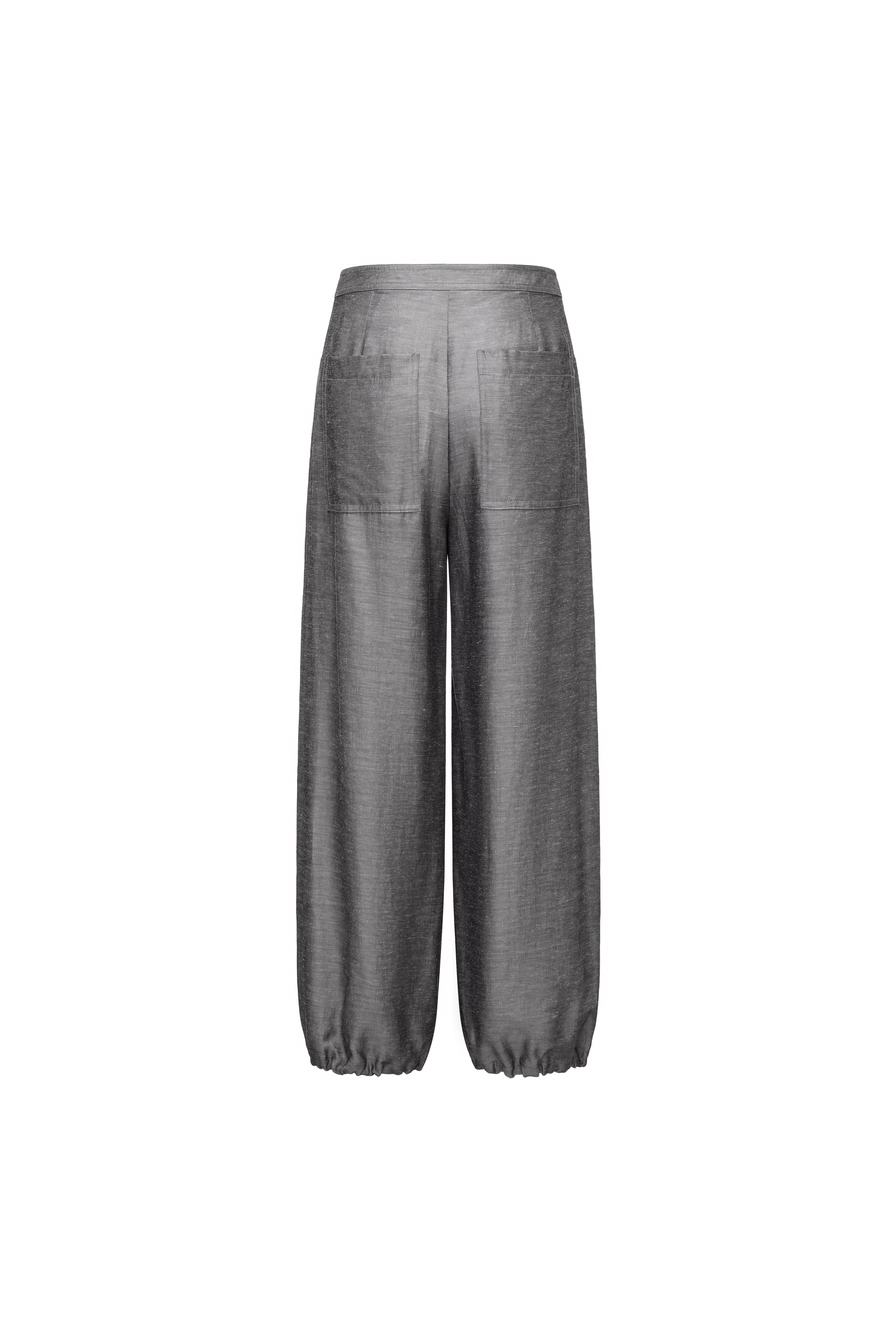 GREY DRAWSTRING TROUSERS