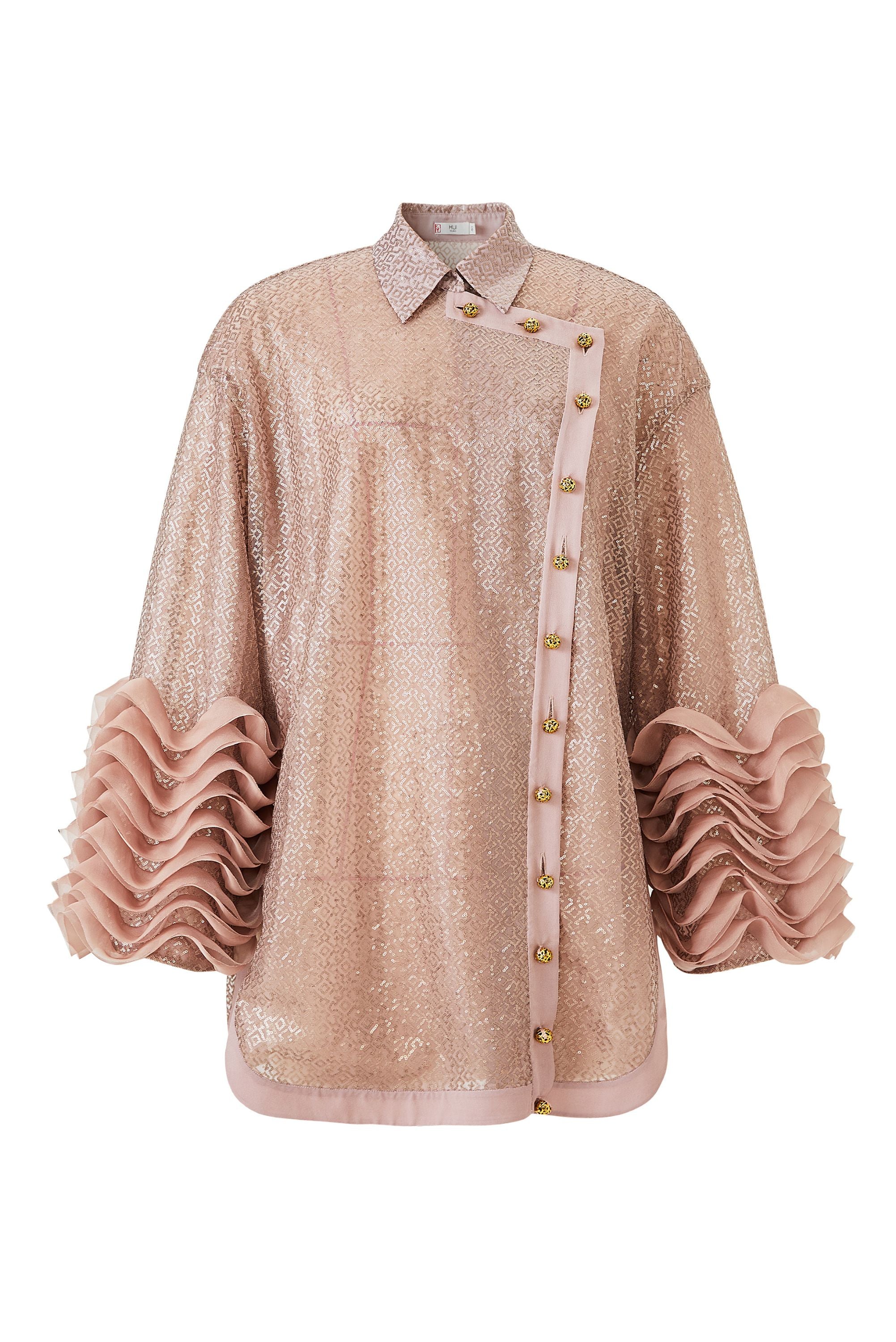 BLUSA RICAMATA CON PAILLETTES