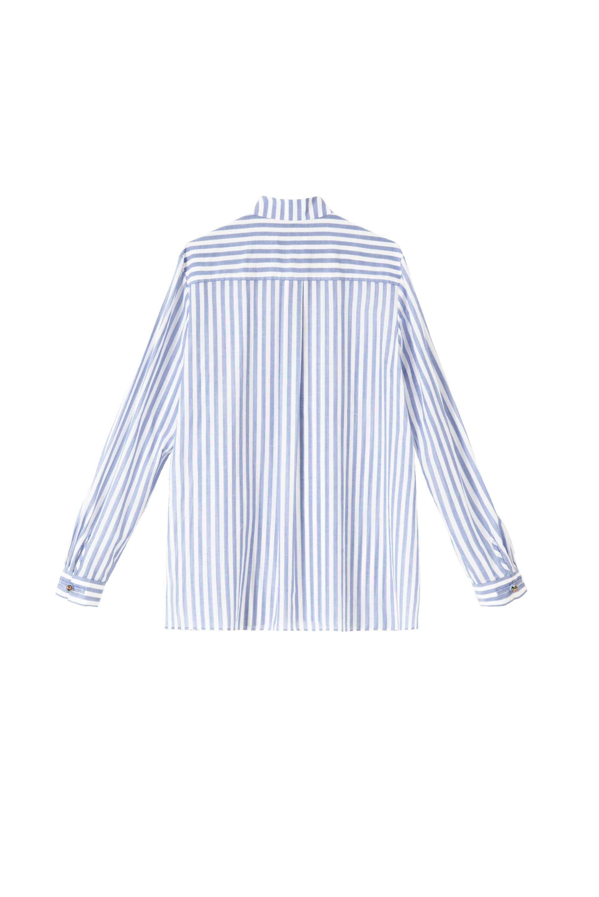 CAMICIA A RIGHE BLU
