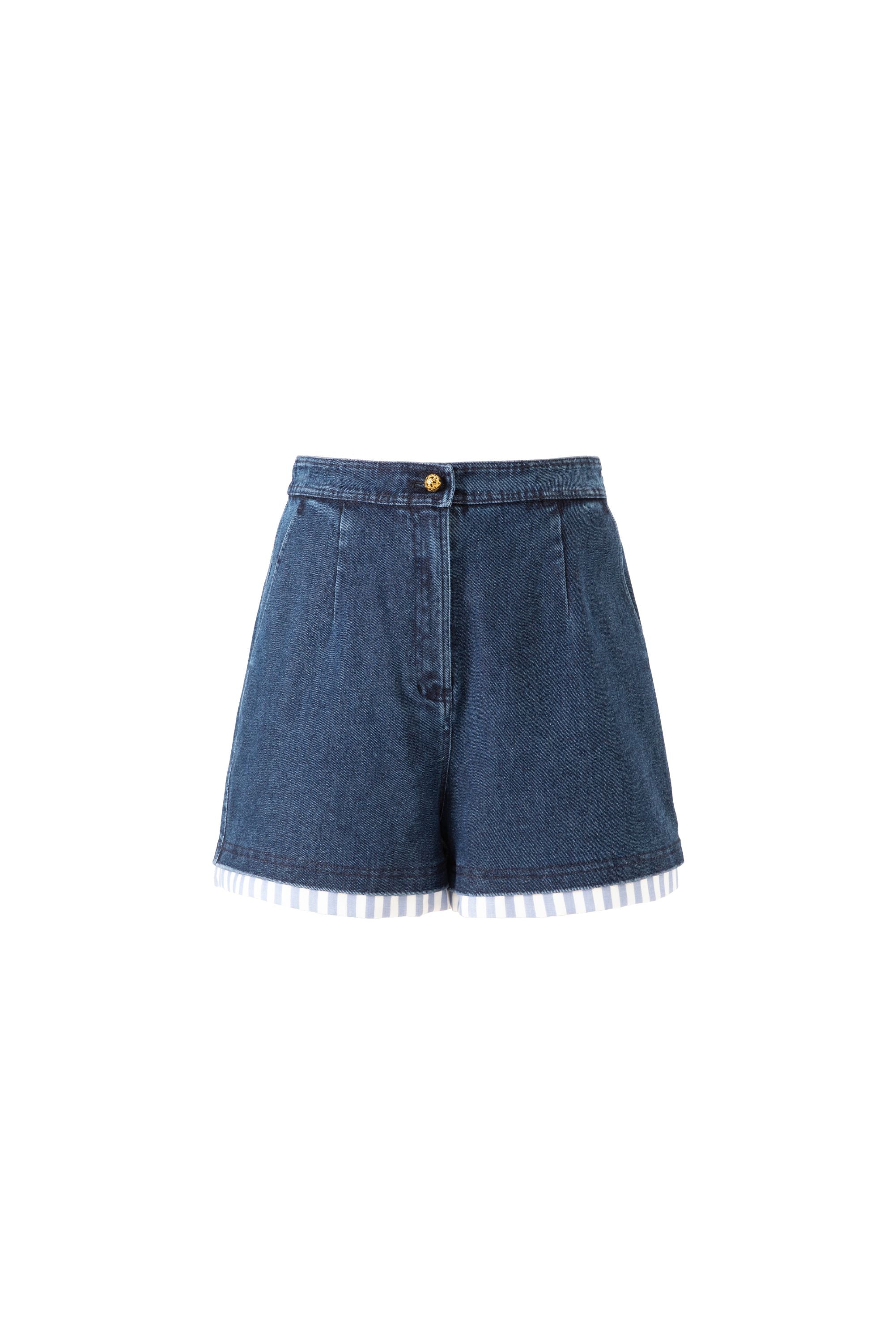 SHORTS RICAMATI IN DENIM