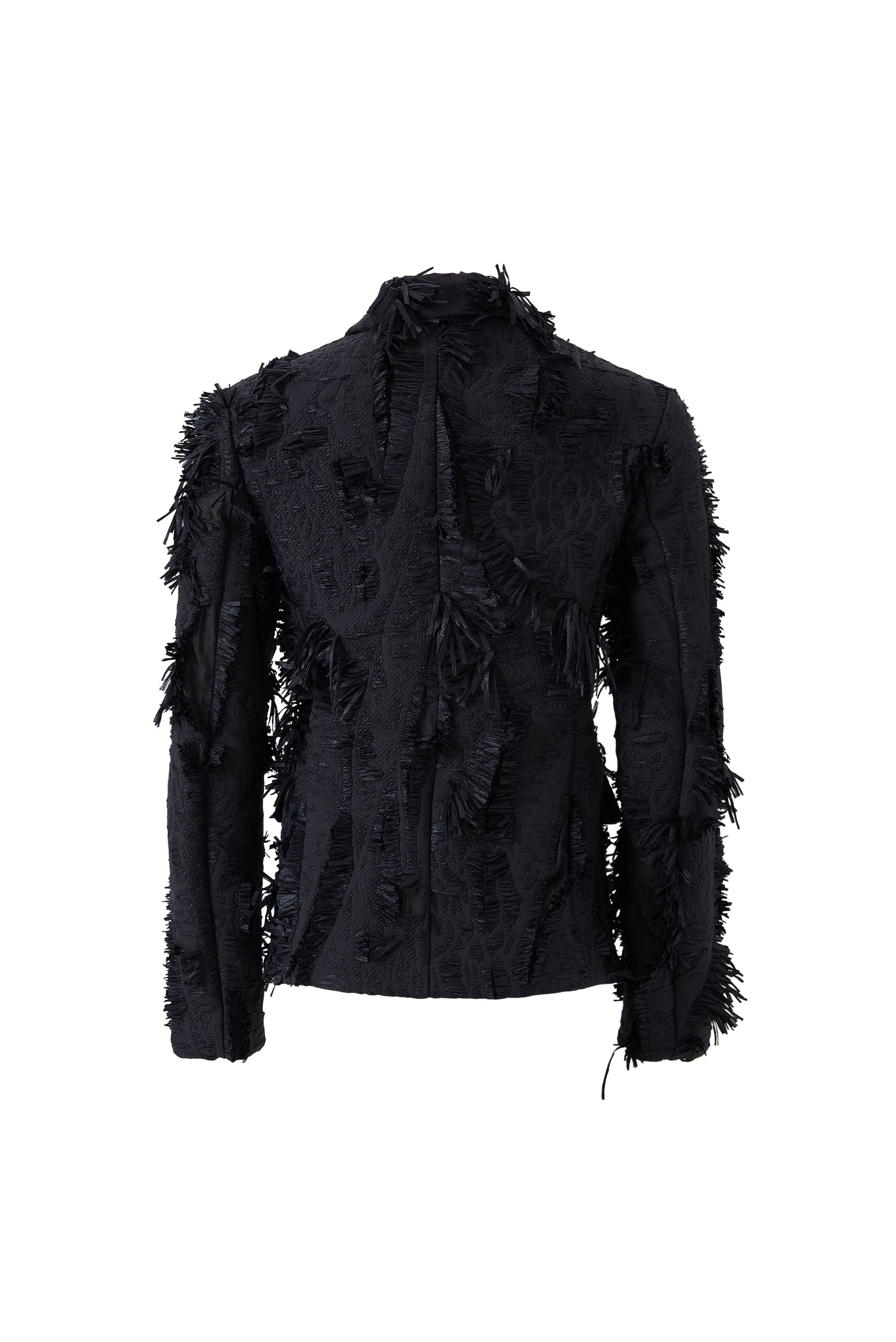 GIACCA IN JACQUARD CON FRANGE