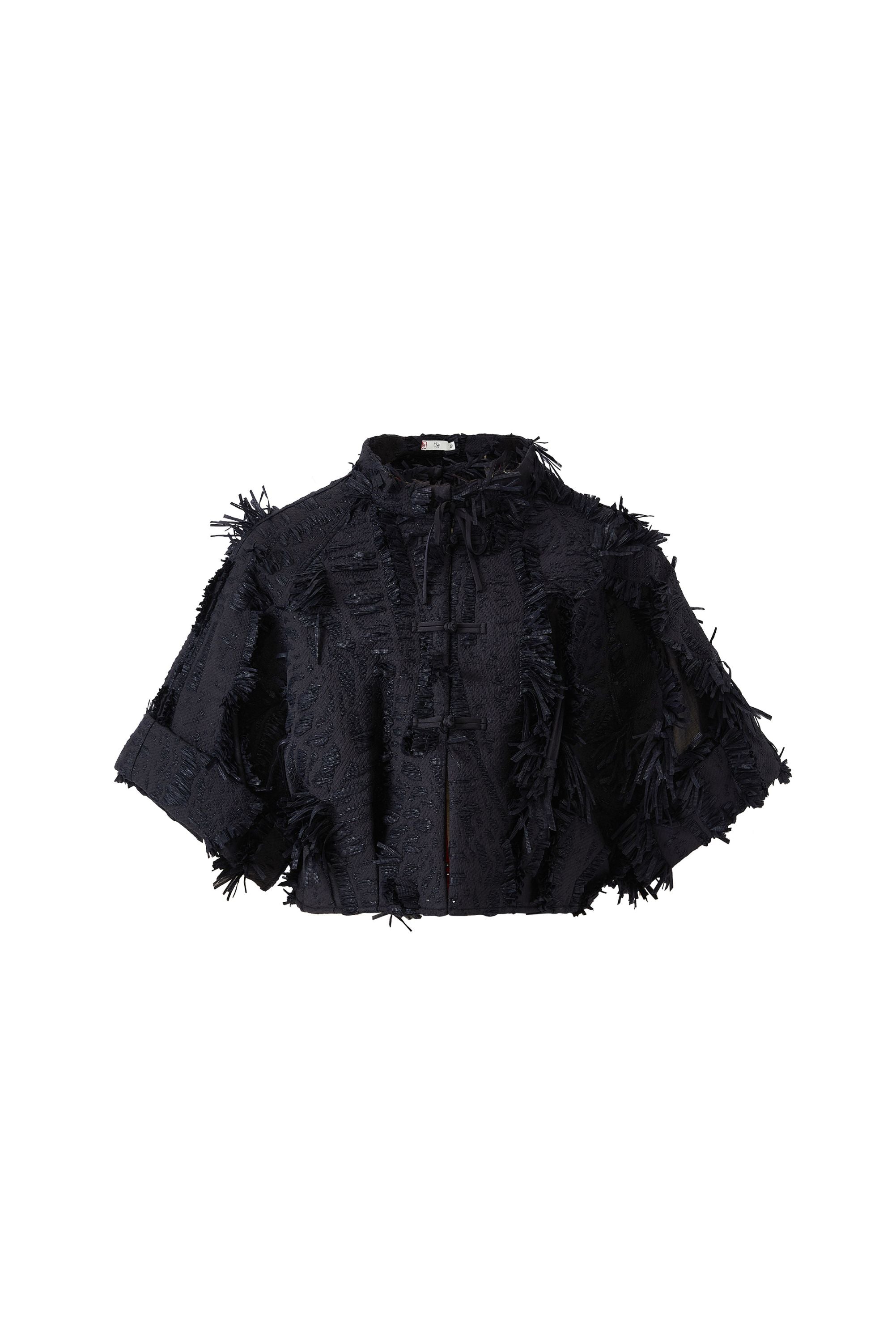 GIACCA IN JACQUARD CON FRANGE