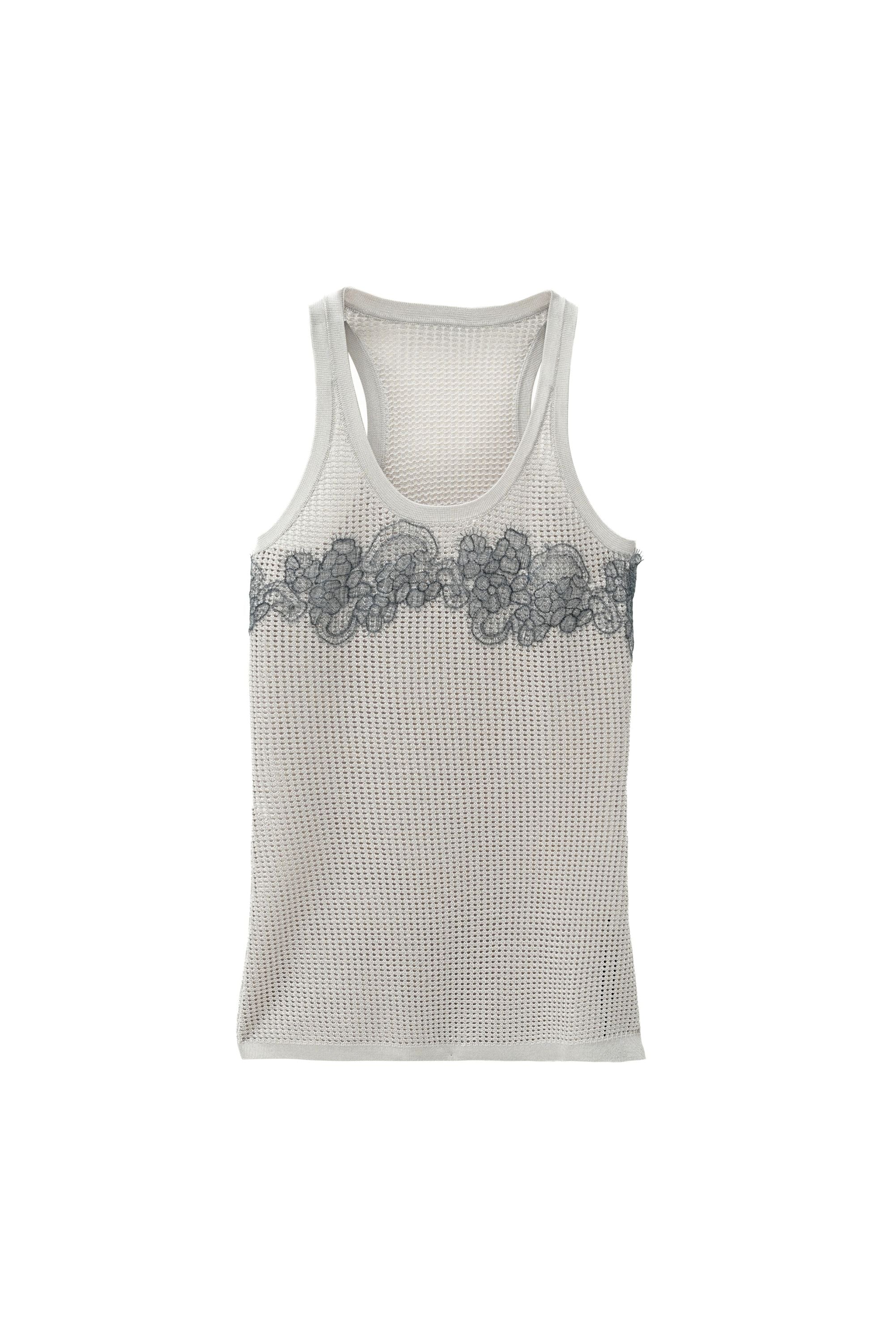 TOP GRIGIO IN MAGLIA