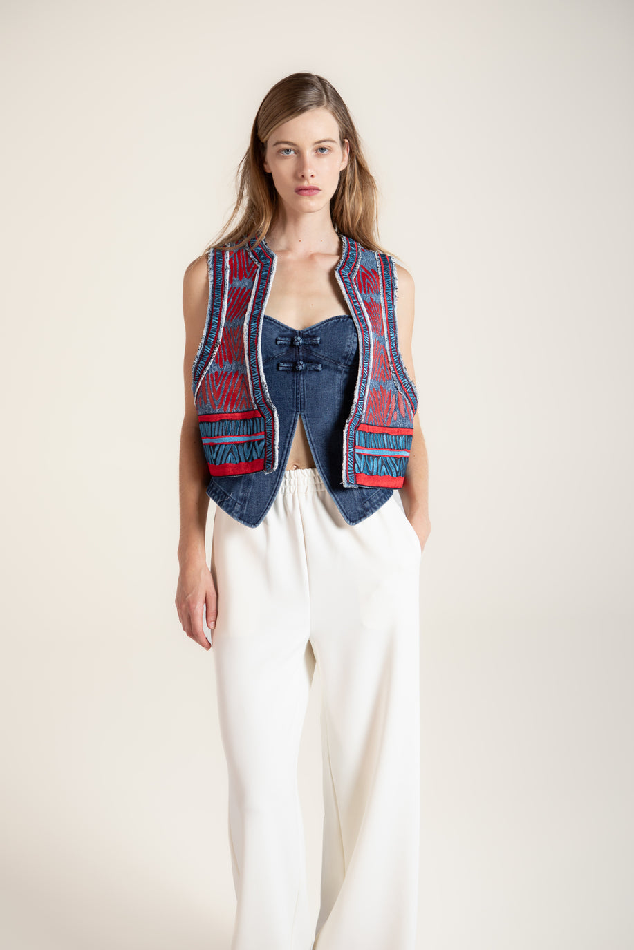 GILET RICAMATO