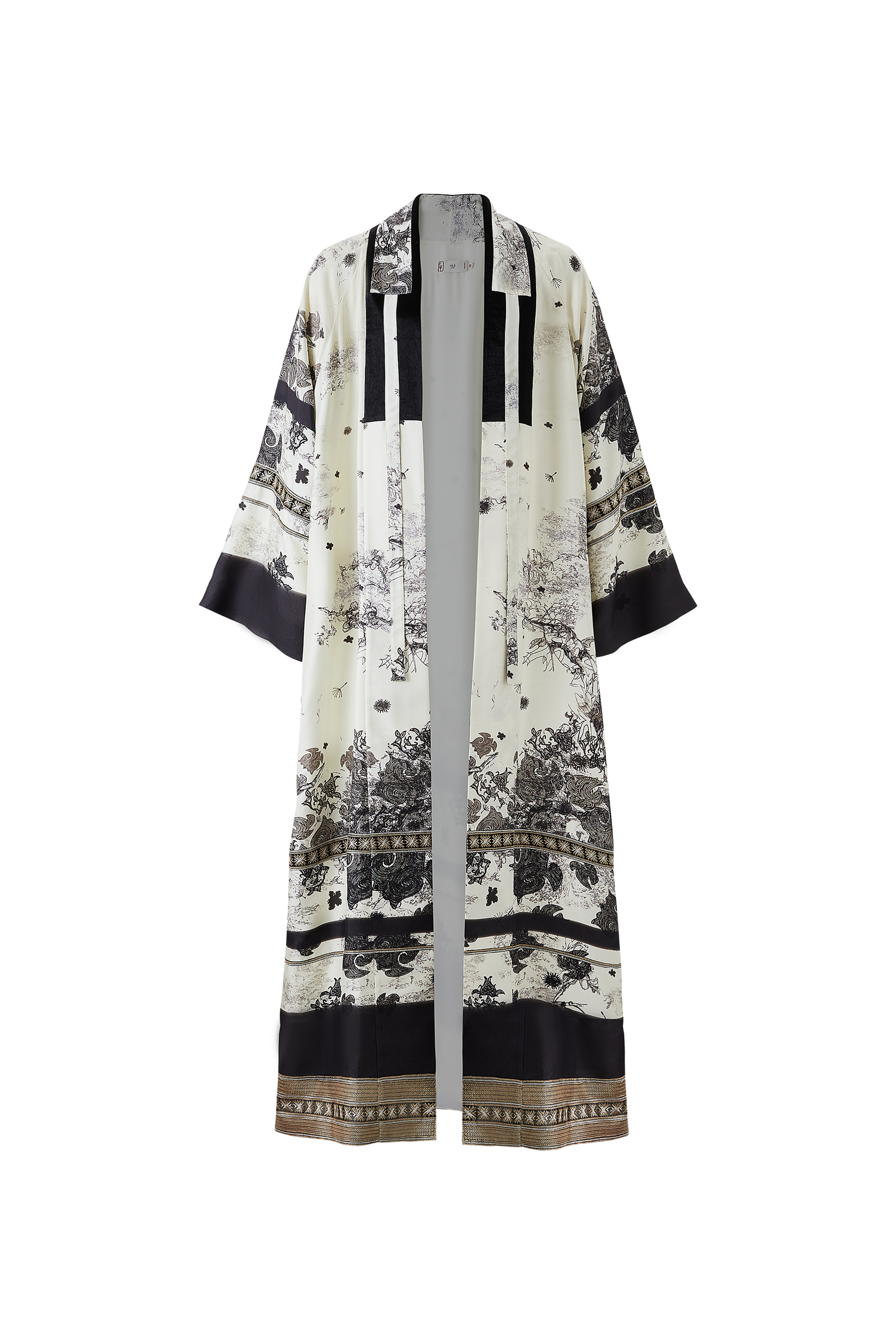MIAO PRINT COAT IN BEIGE AND BLACK