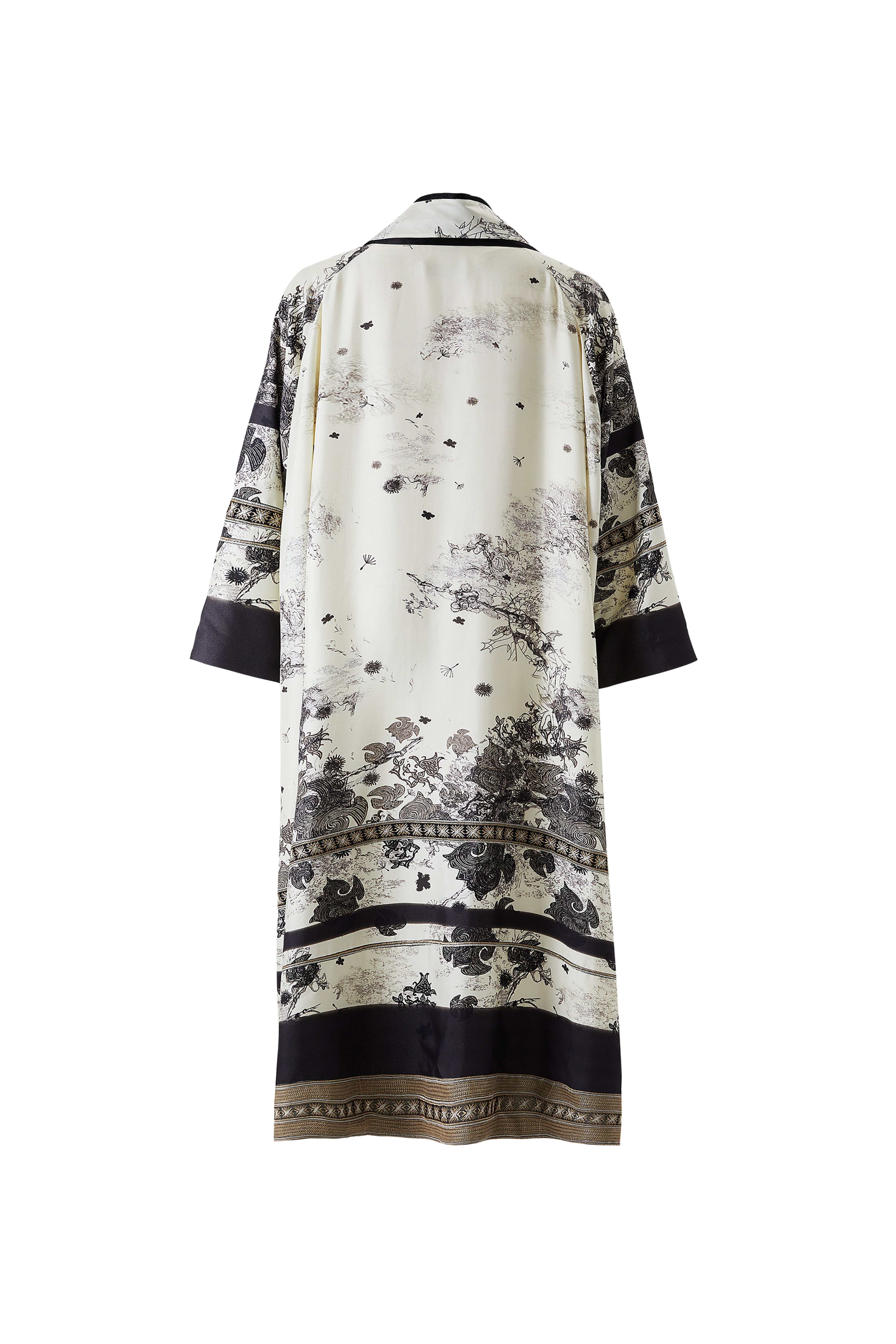 MIAO PRINT COAT IN BEIGE AND BLACK