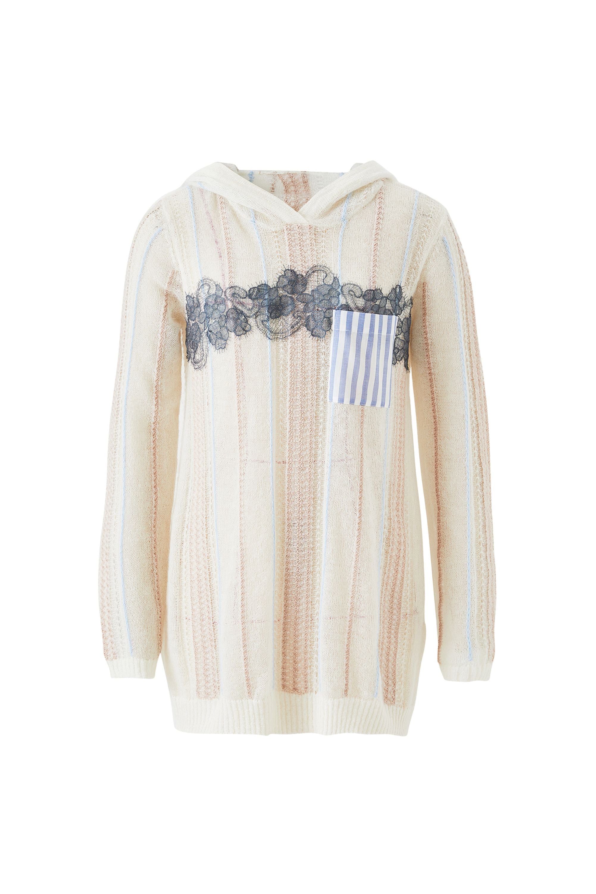 TOP IN MOHAIR CON CAPPUCCIO