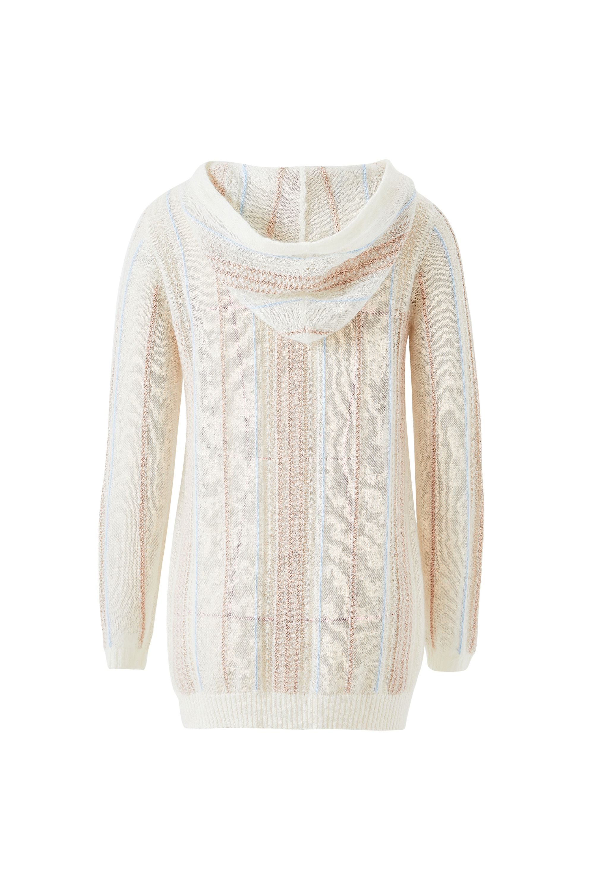 MOHAIR KNITTED HOODED TOP