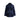 Hui Milano dark blue corduroy velvet Chinese-style jacket with chenille jacquard pattern, hand-beaded details, fur collar, button closure, and side pockets, vintage-inspired elegant design, front view on white background.