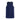 Hui Milano sleeveless navy blue A-line dress in raised floral lace with black nylon inserts on neckline and armholes, elegant and versatile design blending timeless sophistication with modern material contrast, front view on white background.