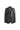 Hui Milano slim-fit dark grey leather jacket with high collar, zip closure, contrast panels, and elegant stitching with tube bead embroidery, tailored and sophisticated modern design, front view on white background.