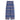 Hui Milano wide-leg blue pants with intricate jacquard Miao ethnic motifs, buttoned waistband, relaxed fit for comfort, elegant and culturally inspired design, front view on white background.