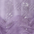 Purple sequined skirt with sculptural movement, sleek finish inspired by the elegance of traditional Chinese ceremonial garments.